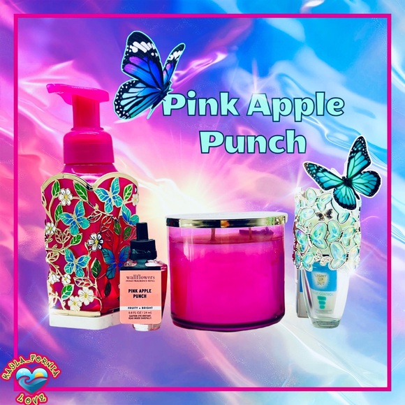 BBW 🦋Pink Apple Punch & Butterflies🦋 5 pc gift set - Picture 1 of 4